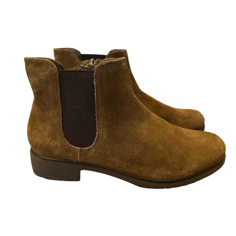 Munro Leighton Suede Ankle Boots Brown Women’s 7.5 NWOB Comfort Classic Booties